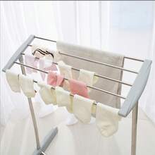 Compact Stainless Steel Drying Rack For Underwear, Socks & Towels​ - Grey - View 2