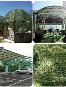 1pc/2*3M, 3*4M, 4*6M Outdoor Forest Hunting Camouflage Net, Camouflage Sunshade Net, Camouflage Net, Hiding Decoration, Grass And Tree Concealment Net, Camping Camouflage Net, Military Camouflage Sunshade Net For Hunting Vehicle, CS Camping Military Hunting Sports Shooting Curtain, Bedroom Ceiling Birthday Party Home Decor Net