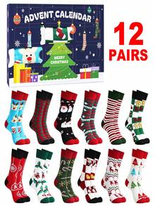 12 Pairs Christmas Socks Advent Calendar Advent Calendar Socks 12 Days Of Christmas Advent Calendar Christmas Advent Calendar 2025 Christmas Vacation Advent Calendar Christmas Advent Calendar Christmas Calendar Advent Christmas Giftss, Fall Socks