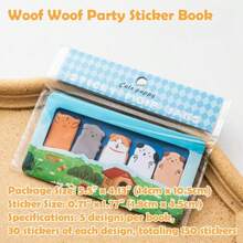 AIOKL Cute Animal Park Reusable Funny Sticky Post Notes 6pad 900 Sheets School