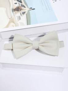 1pc Men's Fashion Simple Solid Color Bow Tie, Versatile For School, Stage, Hosting, Pairing With Dress Shirts - A - View 10