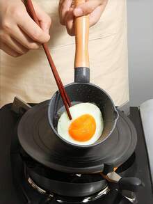 1pc Multipurpose Kitchen Sauce Pan With Pour Spouts, Aluminum Construction, Medical Stone Coating For Even Cooking, Compact Size - Multicolor - View 2