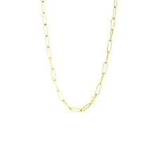 Women's Solid Color Necklace, European And American Hip-Hop Punk Style Paper Clip, 18K Stainless Steel, Simple And Versatile For Vacation And Beach - 金色 - 查看 4