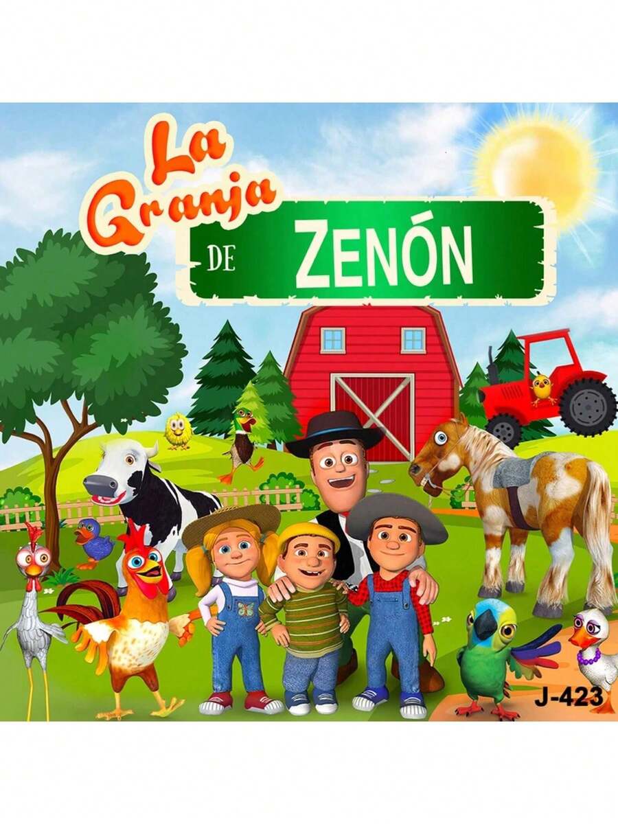 La Granja De Zen N Theme Party Backdrop The Zenon Farm Party Home Decor Poster Photography Background - 綠色 - 查看 1