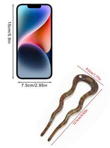 1个女士渐变色醋酸纤维U型发夹，适合日常佩戴，适合发量较少或中等的发质，也可用于婚礼、发饰、头部配饰等场合。 - 彩色 - 查看 4