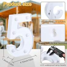 1pc 16cm Illuminated Letter Light, LED Alphabet Light, Glowing Letters, 26 Letters And 10 Numbers, Suitable For Various Occasions Like Parties, Proposals, Birthdays, Etc. - Warm white light - View 12