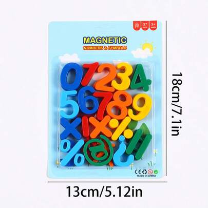 37 قطعة مجموعة رموز رقمية، مغناطيس ثلاجة/لوح أبيض للملاحظات، بلاستيك بولي بروبلين خفيف الوزن وصدمات، ملصقات رموز رياضية، لعبة تعليمية، مناسبة للمنزل والمدرسة، هدية عيد/رأس السنة الجديدة
