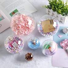 Conjunto de 5 Bolas Decorativas, Bolas de Acrílico Transparente de 7cm, Enfeites de Árvore de Natal, Bolas Transparentes Enchíveis DIY, Adequadas para Celebrações Festivas, Recepções de Casamento, Véspera de Natal, Displays Comerciais e Decoração Doméstica.