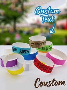 Vòng đeo tay giấy chống thấm nước tùy chỉnh, phù hợp cho nhiều sự kiện, nhiều màu sắc, vòng đeo tay dự tiệc, vòng đeo tay giấy, vòng đeo tay co giãn, lý tưởng cho tiệc sinh nhật, lễ hội, lễ kỷ niệm và tất cả các loại hoạt động, hoàn hảo cho tiệc sinh nhật người lớn, sự kiện và họp mặt công ty, cũng lý tưởng cho trang trí tiệc, đám cưới, tiệc tùng, buổi hòa nhạc, triển lãm, đồ dùng ngày lễ, vòng đeo tay VIP, đồ dùng tiệc Giáng sinh. - Nhiều màu - Xem 10