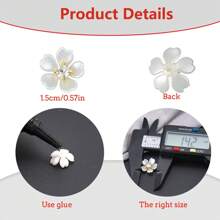 50 peças/pacote, 14mm Flores de Resina de Cravo-da-índia Roxas de 5 Pétalas, Flores de Strass com Base Dourada, Pérolas Sem Furos para Decoração de Roupas