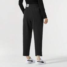 Puma 女款 2026 春季新款基础款时尚休闲运动裤，舒适抓绒慢跑裤，开衩裤脚，627271-01 - 黑色 - 查看 5