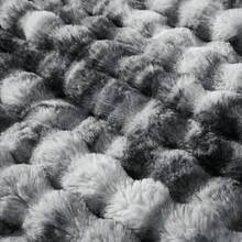 Manta de felpa de piel sintética ultrasuave, de 127.0 x 152.4 cm, sherpa gruesa y cálida para sofá, recámara, camping, manta decorativa para una calidez acogedora, color gris claro con - Burbuja Corbata Gris Claro - Ver 5