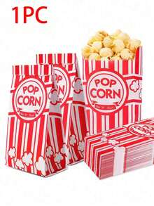 1/10/20/50个爆米花纸袋，爆米花机用爆米花袋，家庭聚会/晚餐用爆米花袋 - 家庭聚会或晚餐的必备用品 - 适用于万圣节/圣诞节爆米花和其他食物的包装袋