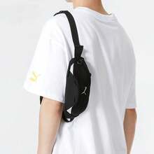 Puma Unisex Waist Bag, Shoulder Bag, Chest Bag, Casual Messenger Bag, Sports Backpack, Mobile Phone Bag 24.5*4*9CM - Black - View 6
