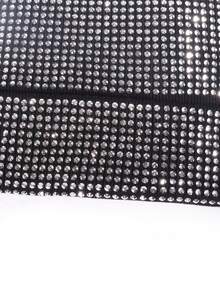 1pc Fully Rhinestone Embellished Versatile Ins Style Autumn/Winter Korean Fashion Bling Bling Beanie Hat, Warm Ear Protection, Suitable For Daily Wear And Parties, Unisex