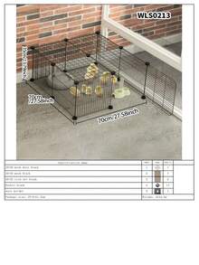 Large Size Cage, Home Use Breeding Pen, Chick Raising Enclosure, Rabbit Hutch With Anti-Escape Fence