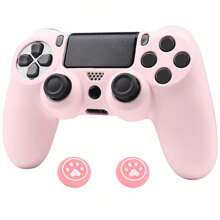 RALAN Pure Colour Design Controller Skin Cover With 2 Thumb Grips Compatible With PS4/Playstation 4 Slim/Pro Controller - Multicolor - View 2