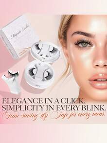 1 Paio Di Ciglia Magnetiche Riutilizzabili, Aspetto Naturale, Ciglia Magnetiche Senza Colla, Ciglia Magnetiche Morbide Facili Da Indossare E Rimuovere, Strisce Di Ciglia, Ciglia Finte