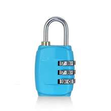 1pc 4 Digit Password Lock Zinc Alloy Password Padlock For Door Gym Drawer Zipper Luggage Trunk Cabinet Gift Code Resettable - Multicolor - View 16
