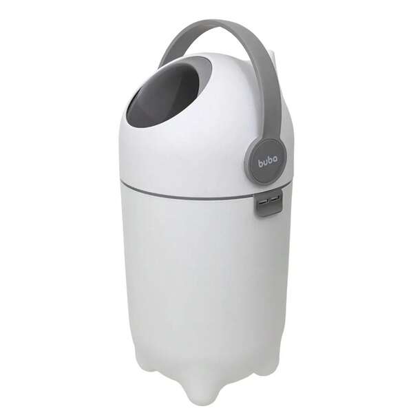 Lixeira Anti Odor Buba Cor Branco Papeleira 50x28cm 10L