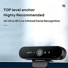 Logitech C1000e 4K Ultra HD Camera With Wide-Angle Lens, Autofocus, Built-In Dual Microphones, Infrared Facial Tracking, And Suitable For Online Class Live Streaming