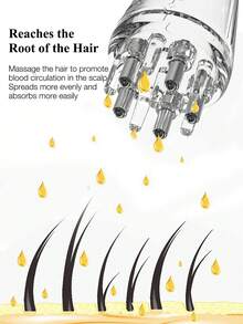 1 Stück Kopfhaut-Applikator Kamm, tragbare Haaröl-Applikator Flasche für Kopfhaut-Massage & Haarwachstum, Essenzöl-Spender Bürste - Verschiedenfarbig - Übersicht 3