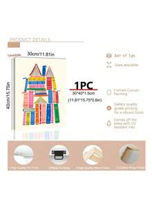 Tranh treo tường "Đọc nhiều sách hơn" - Poster góc đọc sách đầy màu sắc, tranh canvas hiện đại truyền cảm hứng, poster đọc sách thư viện phong cách cổ điển, thích hợp trang trí phòng ngủ, phòng khách, văn phòng, phòng ăn, nhà bếp, phòng học, hành lang, ký túc xá, phòng tắm. - Nhiều màu - Xem 9