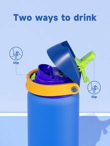 Meoky 32oz Vacuum Insulated Water Bottle with 2-in-1 Straw and Spout Lid, Insulated Cup, Keep Cold 24H, Leak-Proof, Fits in Car Cup Holder, Stainless Steel Tumbler for Sports, Travel, and School - 藍色 - 查看 4