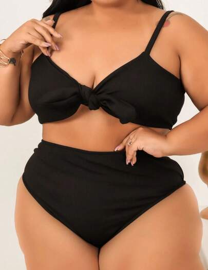 CONJUNTO DE BIQUINI PLUS SIZE CINTURA ALTA JUVENIL HOT PANT ASA DELTA MEIA TAÇA COM BOJO FINO DENTAL VERAO 2025  Simples    elegante  Casual    Praia