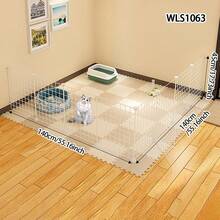 Easy Install Indoor Cat Fence, Home Use Rabbit Fence, Dog Cage, Cat Game Fence, Cat Gate, Cat Cage - Multicolor - View 8