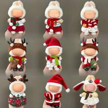 6.69-Inch Christmas Doll Clothes, Compatible With Labubu,1sets Of Decoration - Fashionable Headwear, Clothing And Pants Or Skirt Set, Suitable For 6.69-Inch Dolls, Cute BuLabu Christmas Accessories, For Play And Display (Shoes And Dolls Not Included) - Multicolor - View 2