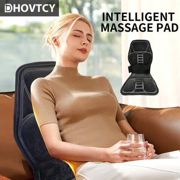 1 pieza Cojín de masaje inteligente y cálido - Vibración de Body completo, comodidad para el hogar y la oficina, spa (enchufe estándar europeo)