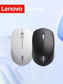 Lenovo Wireless Mouse, Lightweight And Compact Mouse, Business Office Silent Mouse, Ergonomic Design, Compatible With Multiple Platforms, Powered By 1.5V Battery (Battery Not Included) - Black - View 2