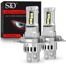 S&D H1 LED Headlight Bulb Mini H4 H7 H11 9005 HB3 9006 HB4 20000LM CSP For Car Headlamp Fanless Light Auto Diode Fog Lamps 12V 6000K Automobile