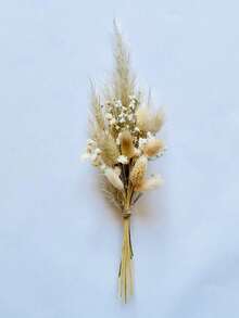 热销迷你干花花束 1-12 件套，适用于波西米亚婚礼、餐桌中心装饰、小干芦苇、手工干花、生日蛋糕伴娘礼盒、花瓶装饰