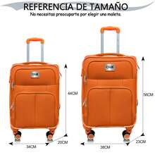 Set Of 2 Travel Suitcases, 20 And 18 Inches, With Rigid Wheels And A Lock. - 橘色 - 查看 2