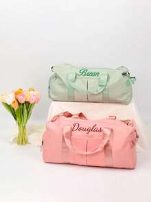 Bolsa de Ginástica Esportiva, Bolsa Transversal Masculina e Feminina com Compartimento para Sapatos e Bolsos Secos e Úmidos, Bolsa de Fitness, Yoga, Pilates, Natação, Praia, Viagem, Mala de Viagem, Bolsa Feminina - Multicolorido - Visão 4