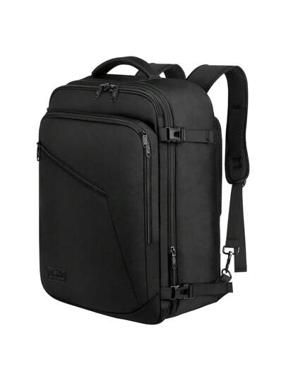 MATEIN Mochila de Viaje Expandible 40L, Mochila 10kg Avión Aprobada, Mochilas para Dama, Impermeable y Ligera, Mochila Grande para Hombre y Mujer, Viral en TikTo k, Bolsas, Negro, Temporada de Regalos / Regalos de Navidad / Viernes Negr o