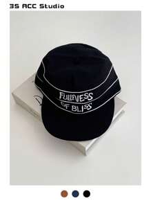 优雅英伦风复古格纹平顶帽，豹纹平檐高端刺绣棒球帽，网红同款，秋冬文艺范儿十足，时尚软顶鸭舌帽，大头很讨喜 - 平頂 - 查看 21