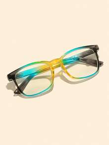 Óculos de leitura Y2K Ombre, unissex - armação quadrada, adequados para uso diário, previnem a presbiopia.