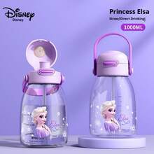 1pc 1000ml Drop-Resistant Large-Capacity Water Bottle Straw Direct Drinking Double Lids One-Button Open Sealing Leak-Proof Suitable For Picnics - Multicolor - View 13