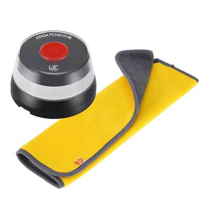 Interior WE Mandatory Emergency Beacon Set V16 geolokaliseerd en verbonden met de  3.0+ Gele schelp microvezeldoek 45x40cm