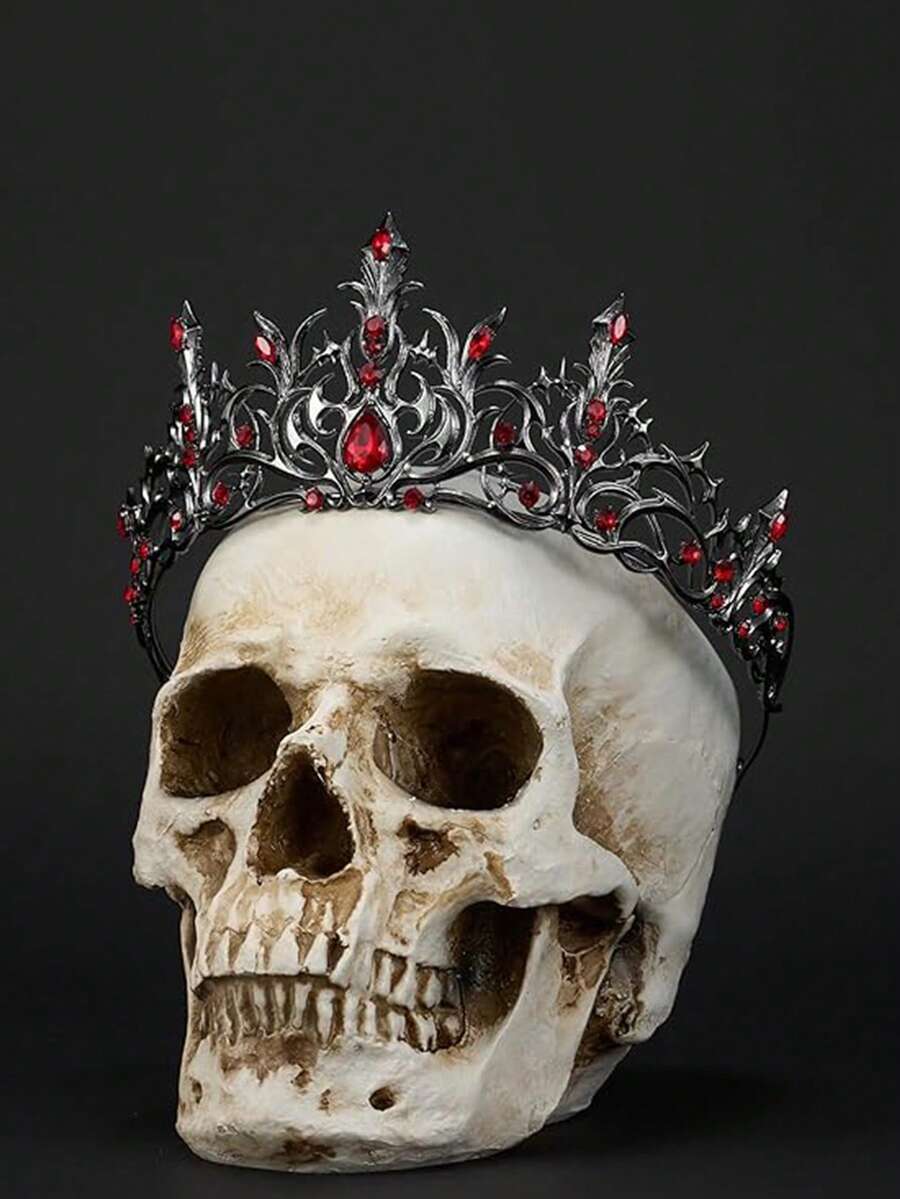 Halloween Crown - Vines Of The Underworld, Black Gothic Tiara For Women & Girls, Baroque Crown For Costume Party
