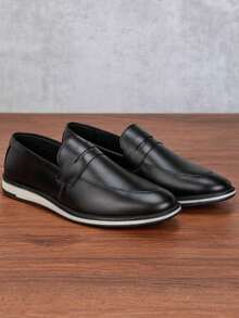 Formal Loafer Sport Thin Casual Elegant Modern Moccasin Shoe - 黑色 - 查看 2