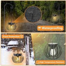 SolarLanterns Outdoor Waterproof Lights - 2 Pack Hanging Metal SolarPowered Lights, Large Round SolarChandelier Lamps With On\/Off Switch & Chains Hook  Garden Patio Yard Farmhouse Pathway Decor - 2 包 - 查看 12