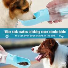 Botella de agua para perros con contenedor de comida y soporte para bolsas de residuos, tazón de agua de viaje, dispensador portátil para mascotas, accesorios para perros, artículos esenciales y necesidades para cachorros, Yorkshire Terrier, Chihuahua, para caminar y hacer senderismo