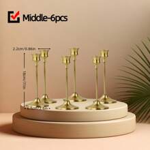 30pcs/Set Bronze Metal Candle Holders, Suitable For Wedding, Party, Valentine's Day, Home Decor, Graduation Ceremony Atmosphere Decoration - Bronze - View 16