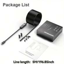 Endoscope With Semi-Rigid Snake Camera For Phone/ Borescope Camera With 4.3" IPS Screen, Local Warehouse Endoscope Camera With Light, 1080P HD With 8 LED Lights, 16.4ft Semi-Rigid Cord, IP67 Endoscope For Sewer, Gifts&Cool Gadgets For Men - màu đen - Xem 8