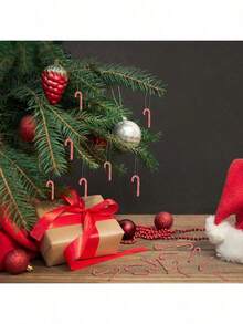 20pcs/5pcs Christmas Candy Cane Decorations, Colorful Mini Artificial Candy Canes, Santa Claus Sticks Without Holes For Hanging, DIY Wreath Decor Accessories, Christmas Decorations, DIY Craft Supplies, Tabletop Decor, Holiday Atmosphere Decoration Props