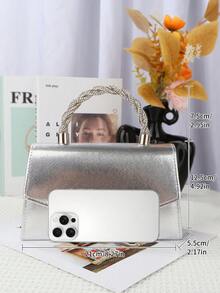 闪亮手拿包，适合正式场合和盛会，优雅时尚，女士手提包，非常适合派对、婚礼、盛会、正式晚宴，可搭配婚纱、正式礼服、舞会礼服、生日礼服。 - 銀色 - 查看 7